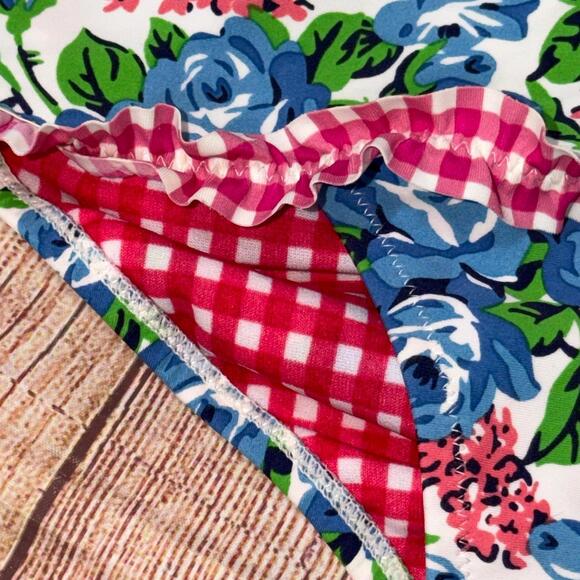 Jessica Simpson Floral and Gingham Bikini Bottom Size L - Picture 3 of 5